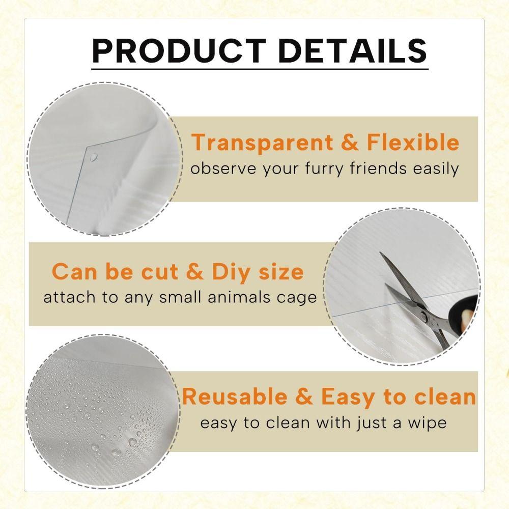 6/12Pcs Prevent Scatter Cage Protection with Zip Ties Guinea Pig Habitat Siding  Pet Cage