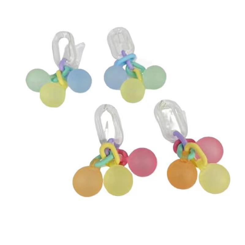 Dopamine Candy -Colored Fun Ball Earrings Summer Vacation Style Long Earrings Niche High -End Exaggerated Earrings