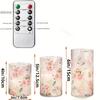 1Set/3pcs Flameless LED Electronic Candle, Battery Powered Candle (without Battery), Acrylic Flashing LED Electronic Candle with Timing Remote Control