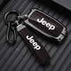 For Jeep Zinc Alloy Wood Grain Car Key Case For Jeep Grand Cherokee WK2 KL Wrangler Renegade JK Commander Compass 2018 2022 A