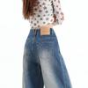 Fashion High Waist Unique Design Slim Straight Loose Floor Sweeping Wide Leg Denim Pants Spring Summer For Women Casual Pants Oversize Denim Trousers
