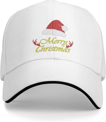 Feliz Natal Chapéu de Papai Noel Rena Chapéu de Beisebol Festivo Poliéster Ajustável Chapéu de Pai para Adulto Unissex