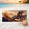 Motorrad (3) Weiches und bequemes Strandtuch, perfekt für den Urlaub und am Pool, ein ideales Geschenk für die Sommerferien