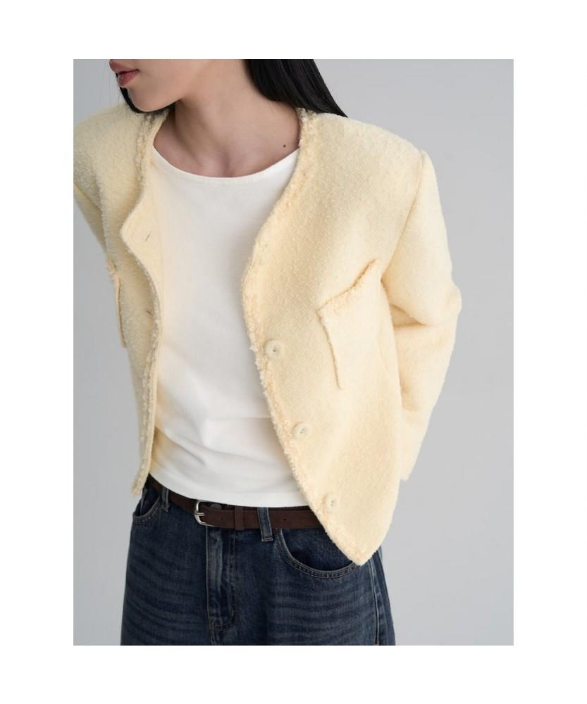8Seconds Short Tweed Jacket Yellow Yellow
