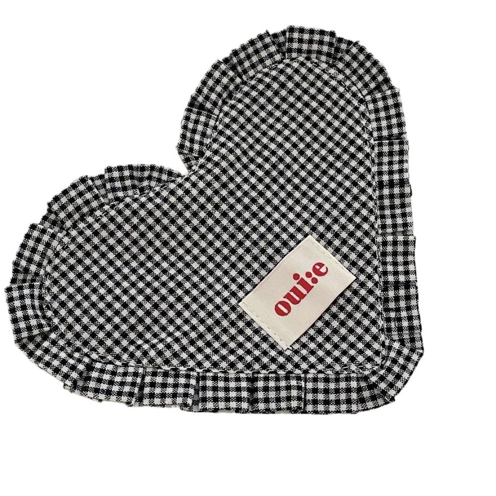 with Pleated Lace Bowl Mats INS Insulation Pad Mat Heart-shaped Plaid Meal Mat  Kitchen