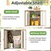 YODOLLA Outdoor Metal Vertical Storage Cabinet, Waterproof Small Tool Cupboard for Backyard Garden - Wooden