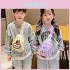 Adorable Nylon Kids' Sling Bag With Plush Accessories For Everyday Use