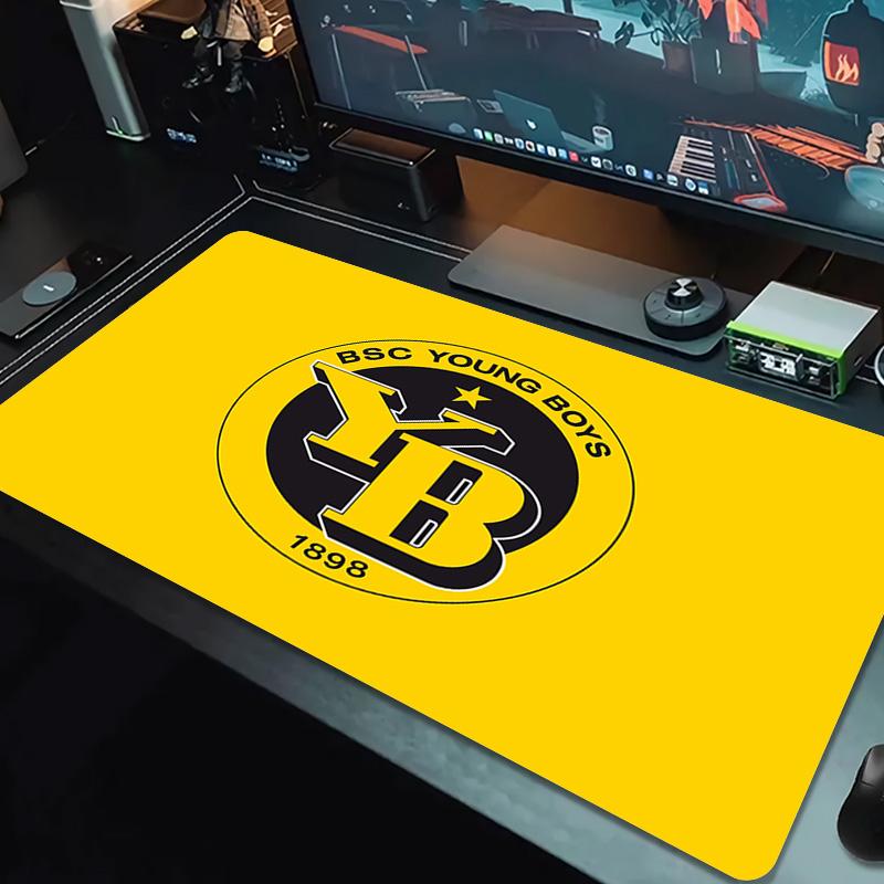 BSC Young Boys Farbiges Mauspads Großes Gaming-Tischkissen Rutschfeste Laptop-Tablet-Große Mauspads XXL-Matte Mini-PC-Spielmatte Mit Verriegeltem Rand