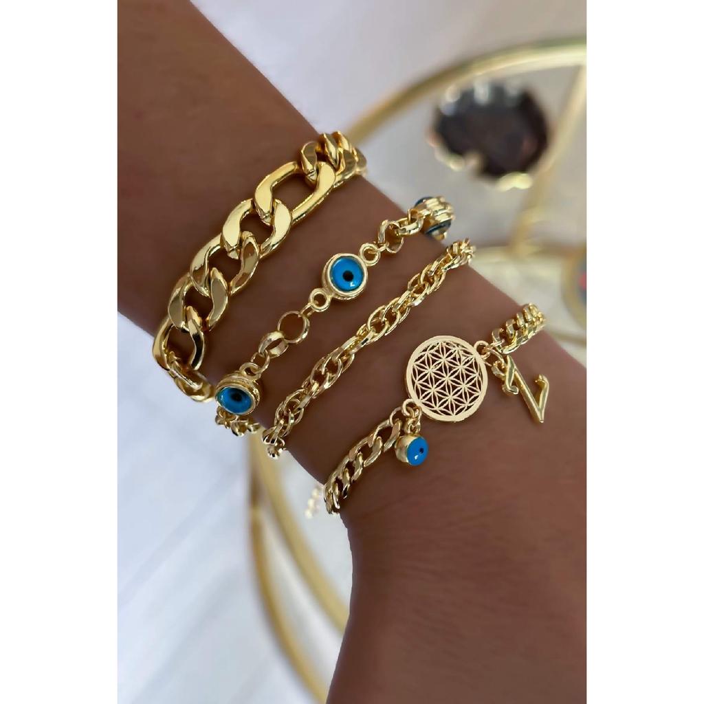 Personalisierte Blume des Lebens Armband Kombination mit dem Buchstaben Z