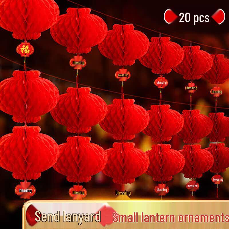 Waterproof Red Hanging Lanterns (20-Pack)