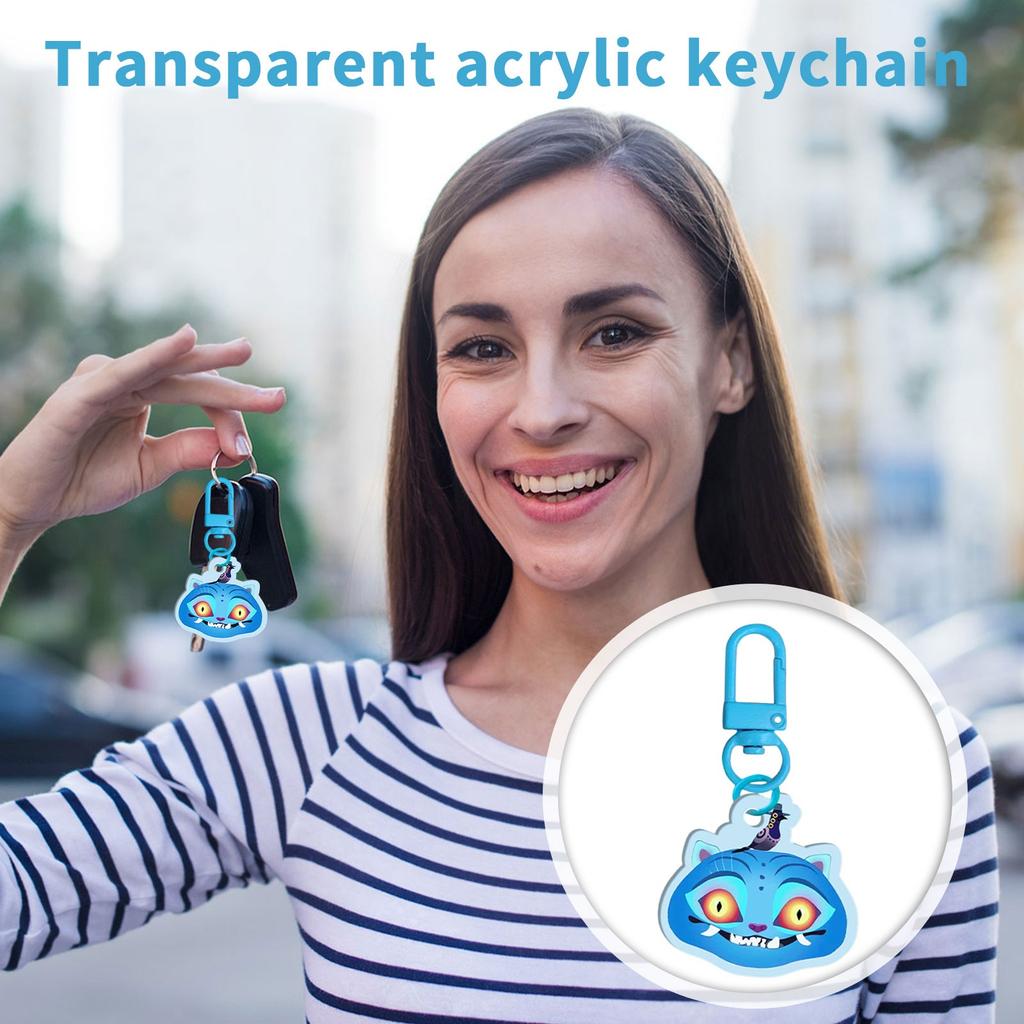 Cartoon Anime Movie Transparent Acrylic Keychain Pendant, Exquisite Gift Hanging Accessories For Backpacks