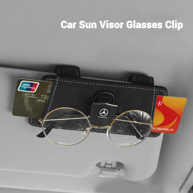 TGM3 Car Sun Visor Glasses Box Auto Sunglasses Case Clip Card For Mercedes Benz W203 W206 W220 W205 W211 W212 W201 W210 Accessories