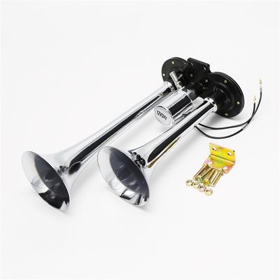 Dual Trumpet Air Horn Chrome  12V/24V 150Db Super Loud Trumpet Air Horn For Car Truck Train Boat