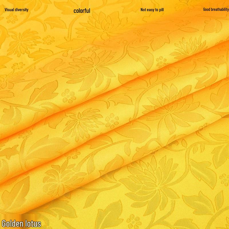 Lotus Texture Dark Pattern Jacquard Fabric for Handbags & Cosplay Hanfu