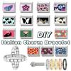 Wholesale Purple Star Butterfly Flower Guitar Heart Y2K Italian Charm Links Fit 9mm Stainless Steel Bracelet DIY Making Gift