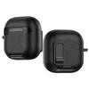 For Huawei FreeClip 2 Protective Case Leather Textured Lock Design Wireless Earbuds Cover with Phone Stand Function/Buckle