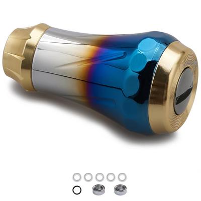 HEIGHTEN 20mm Reel Handle Knob for Shimano Daiwa Type A Type S Aviation Aluminum Aurora Series V2.0 6.8g (Daiwa) (V2.0 - Gold) (0006)