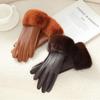 Thermal Lined Female Touchscreen Gloves Solid Color Women's Winter Thermal Gloves  Winter Season