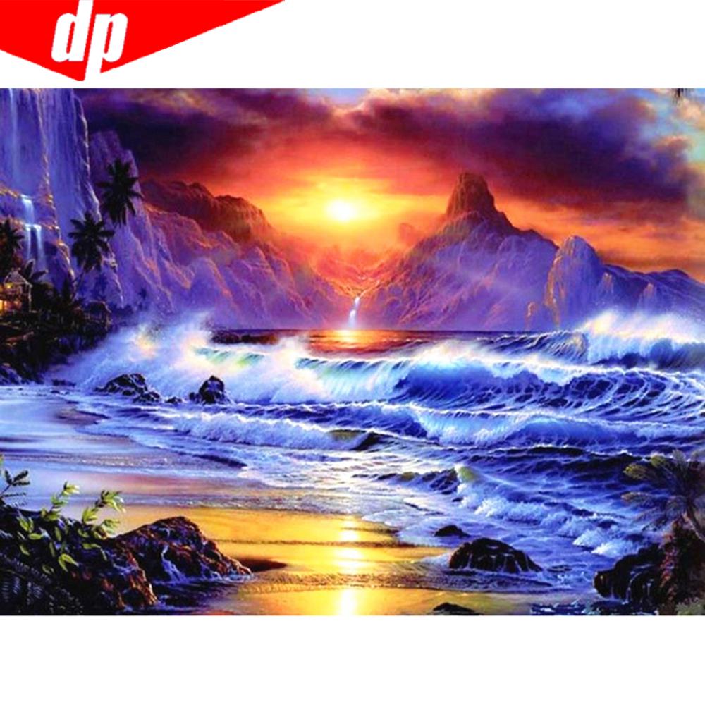 5D Diamond Painting Wolf Picture of Rhinestone Full Drill Square Round Diamond Embroidery Animal Mosaic Tree Landscape Cross Stitch Home Decor