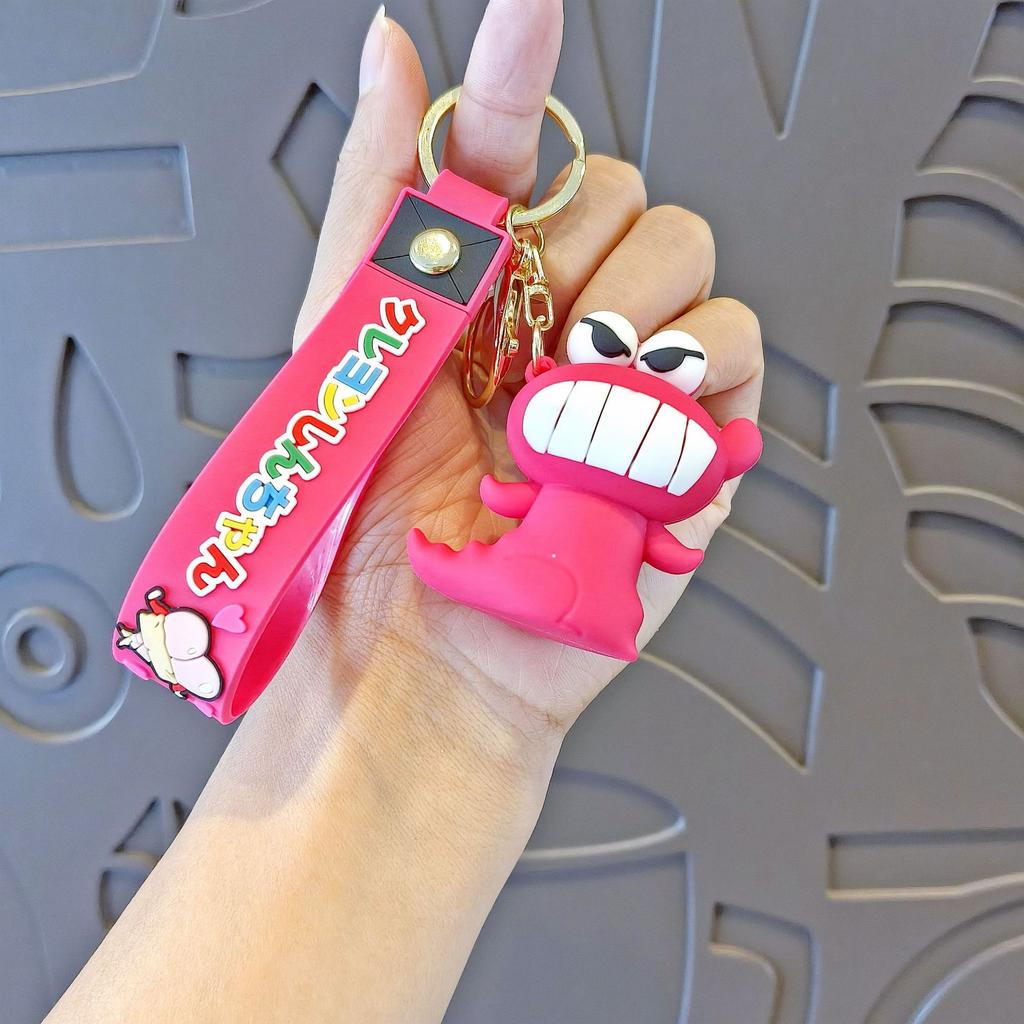 Cute New Crayon Shin-Chan Silica Gel Key Buckle Creative Backpack Pendant Comic Ornaments Cute Gifts For Boys And Girls