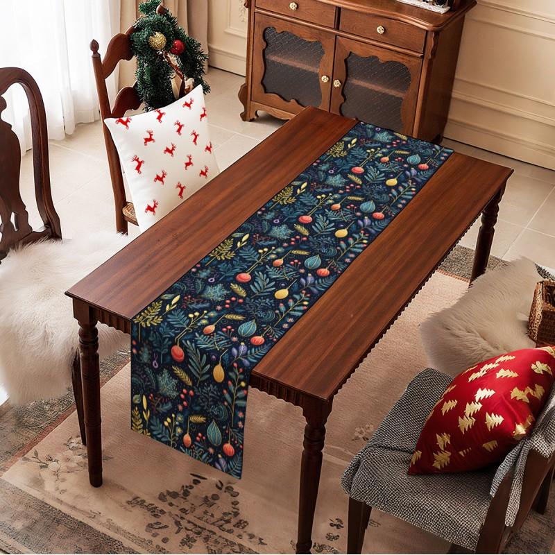 Christmas Table Runner Festive Decor Dining Home Party Decorations