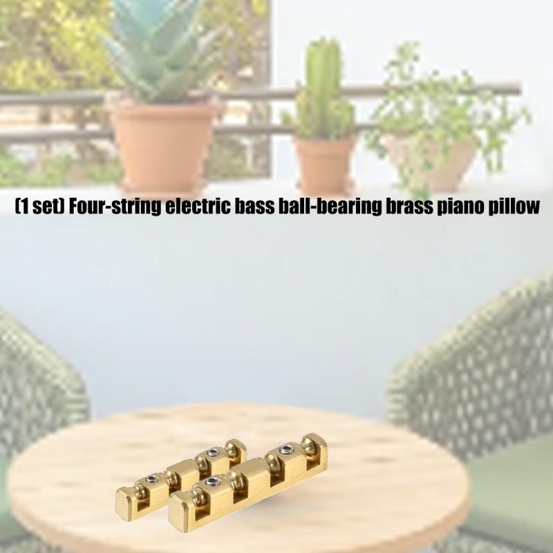 Height Adjustable 4 String Bass Guitar Nut Electric Guitar Brass Roller Guitar Nut Split Regulation Replacement Parts