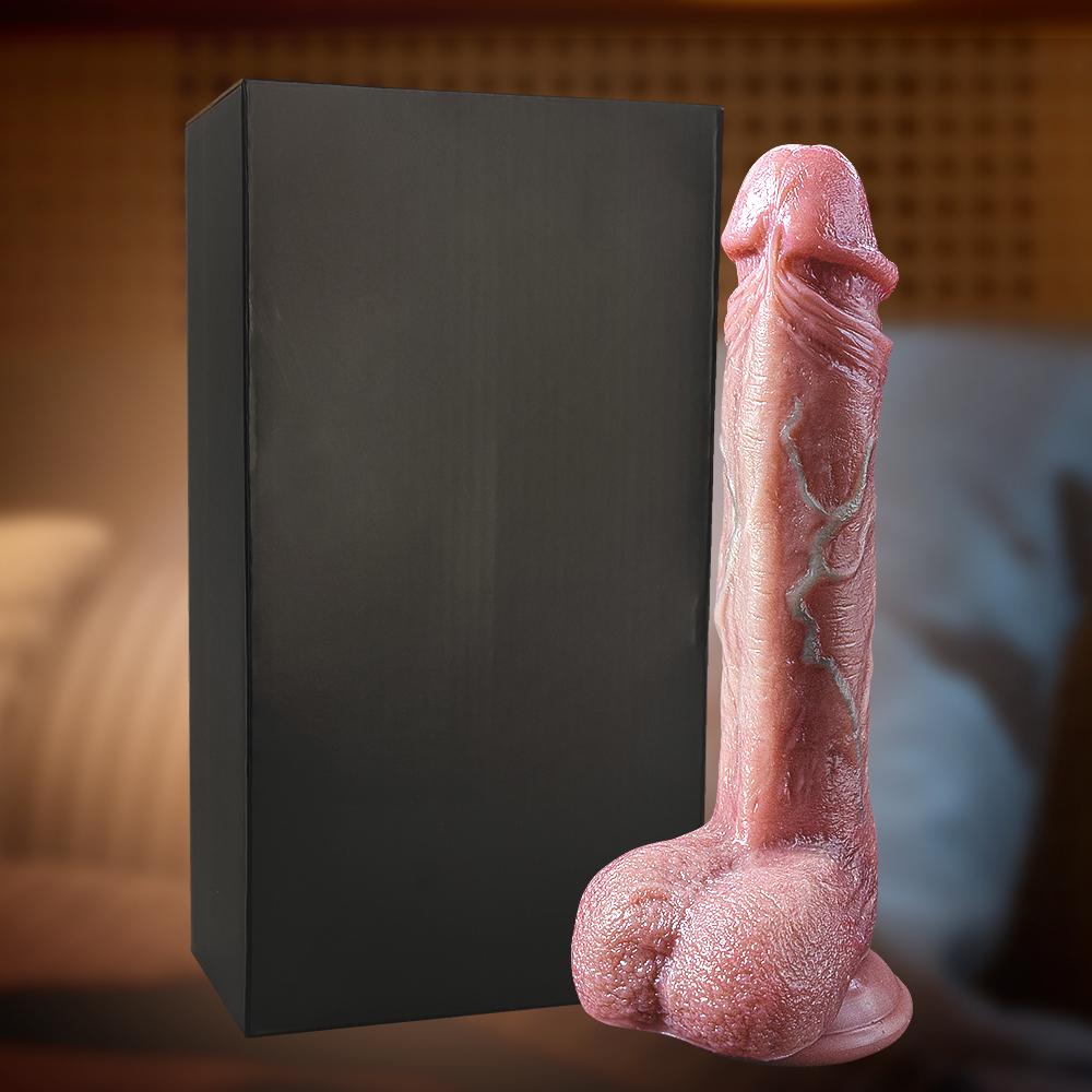 Electric Coarse Simulation Phallus Telescopic Rocking Vibration Heating Dildo Female Masturbator Adult Sex Dildo