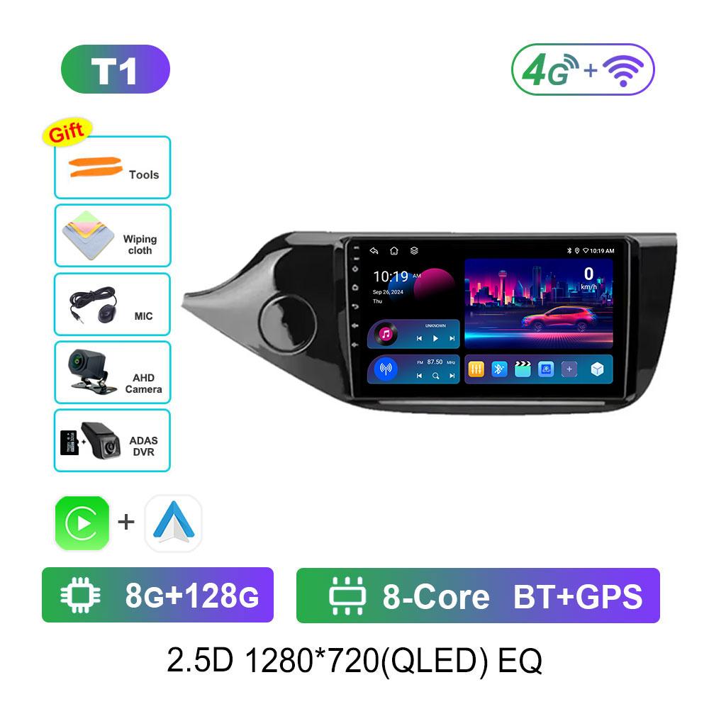 Car Radio Multimedia Player Android 14 for KIA Cee'd CEED JD 2012 - 2018 WiFi DSP Stereo GPS Navigation 4G HD Screen Bluetooth