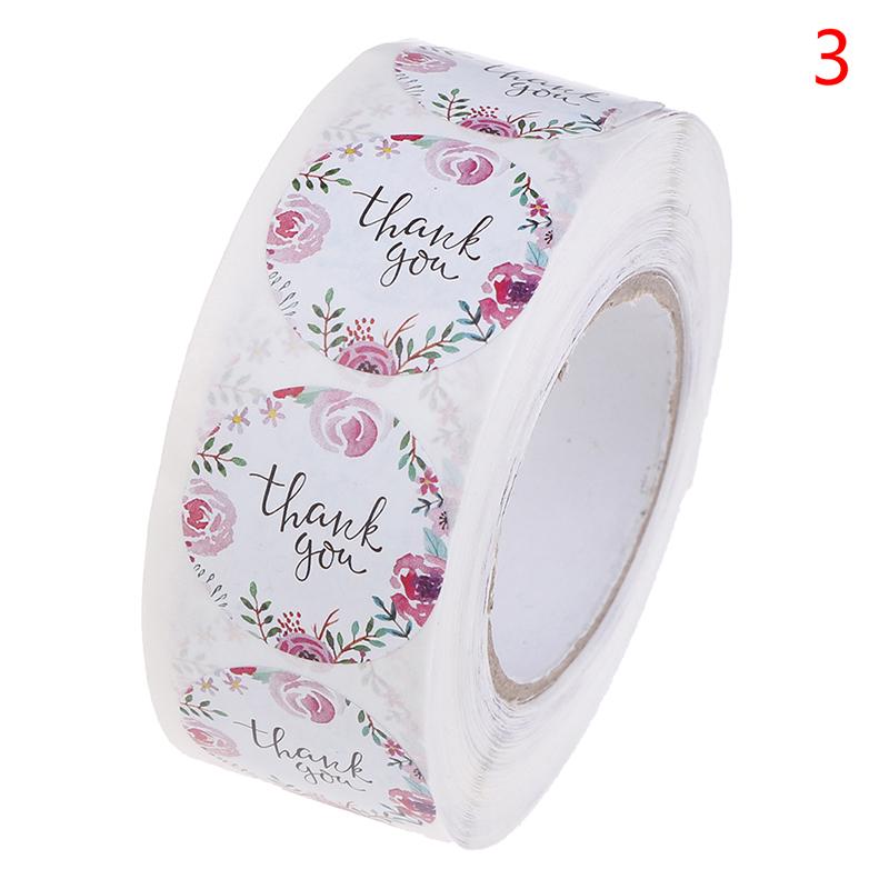 Thank You Stickers Seal Labels Cute Stickers 500Pcs Per Roll Stationery Sticker