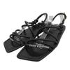 Great Sandals Black Leather Women 36.5 Used