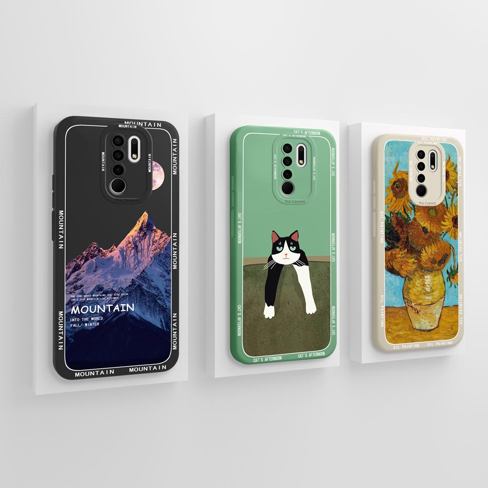For Redmi 9 9A 9C 9T Case Cute Panda Soft Liquid Silicone Phone Housing For Xiaomi Redmi9 Power High Quality Durable Back Cover