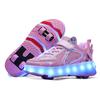 Kids' Mesh Running Shoes & Multi-Wheeled Roller Skates for Boys & Girls