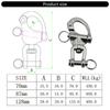 Stainless Steel Buckle Hook Spring Shackle for Marine Yachts Water Sports Use with Antirust Properties Secure Attachment
