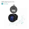 Waterproof 5V 2.1A Car Vehicle USB Port Charger Adapter Blue LED Voltage Monitor