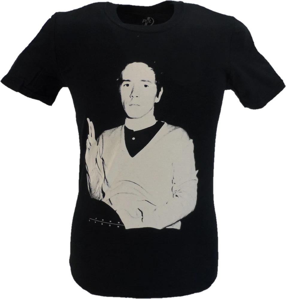 Unisexs Black Official PIL Public Image Limited John Lydon Logo T Shirt S