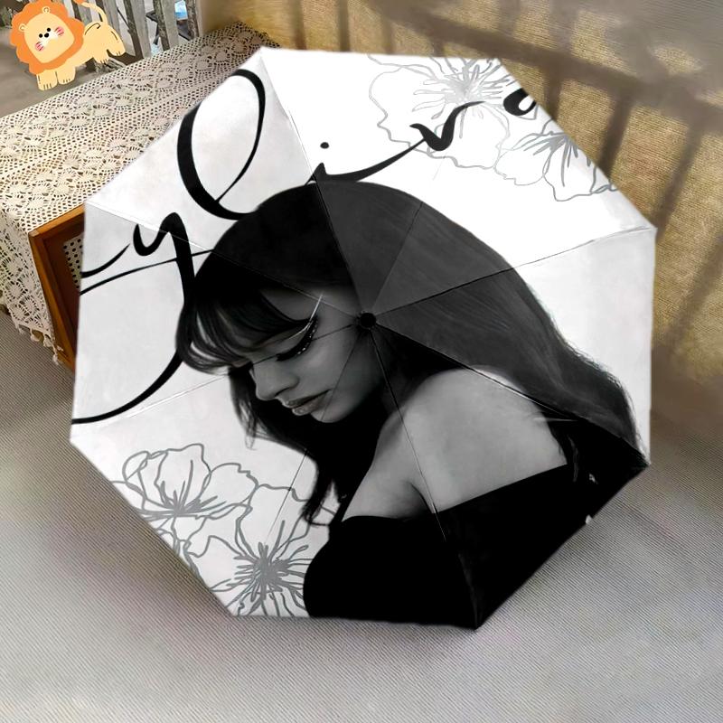 1 pz Ombrello con motivo Ayliva Ombrello portatile pieghevole Struttura a stecche in ferro Struttura a stecche Forato Ombrello da esterno per la casa