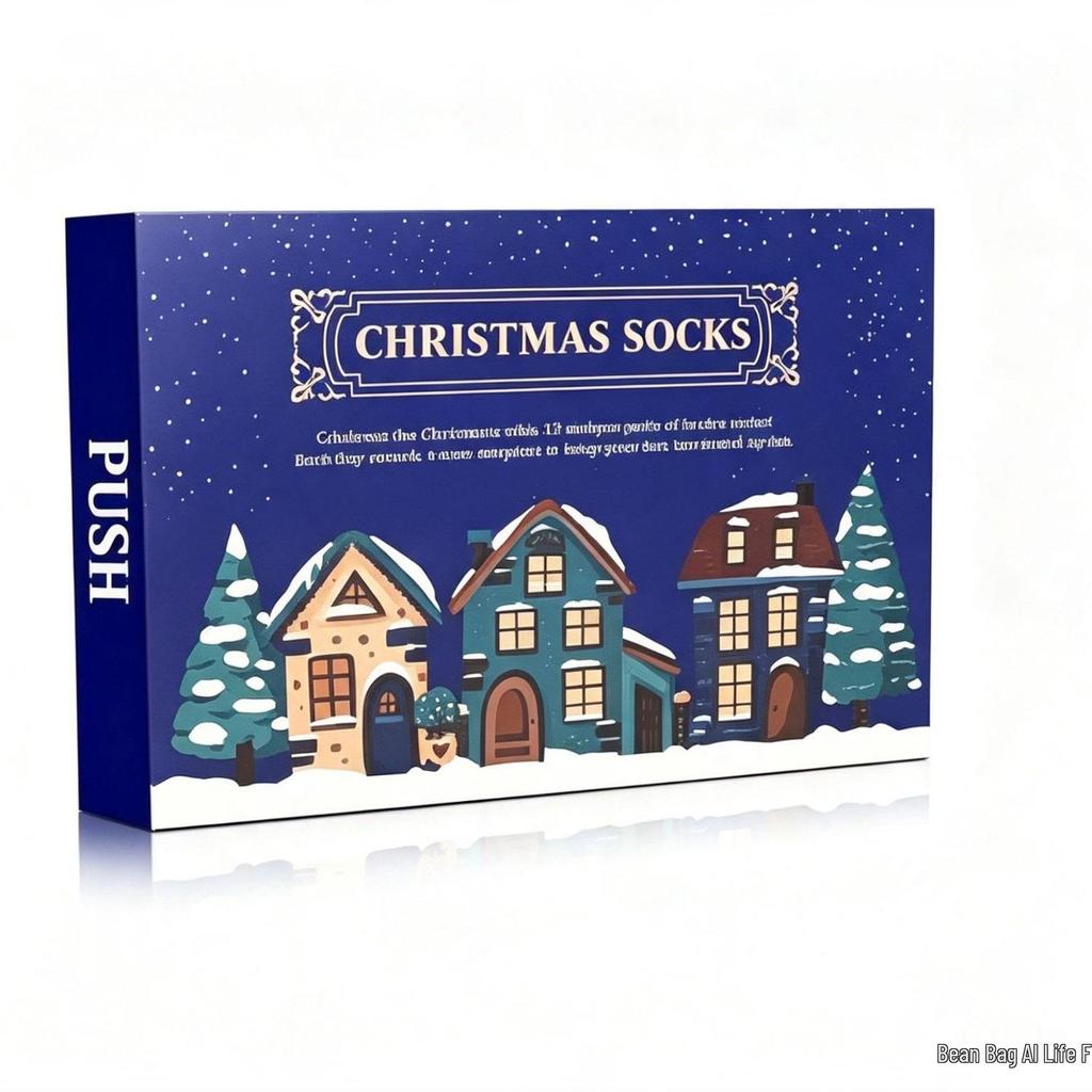 Autumn/Winter Mid-Calf Socks Halloween Countdown & Christmas Stocking Gift Box