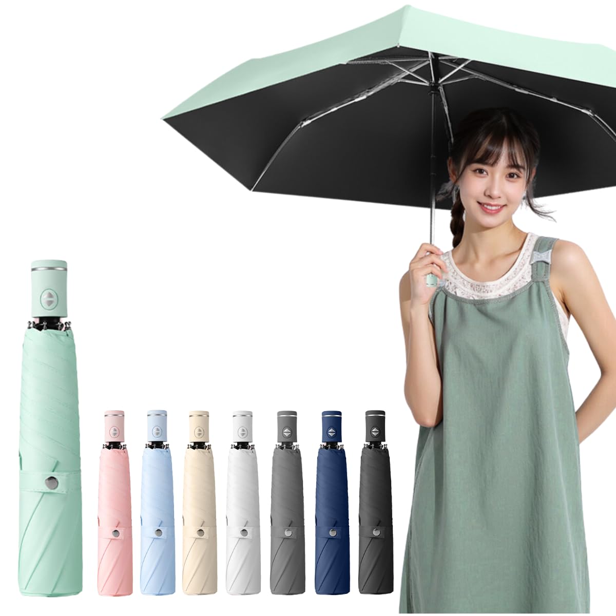 

Prv in Ощущается как Складной зонт весит легче, чем Для солнечных и дождливых дней Автоматическое открытие и закрытие Большой Остается сухим 102см Супер вода зелёный