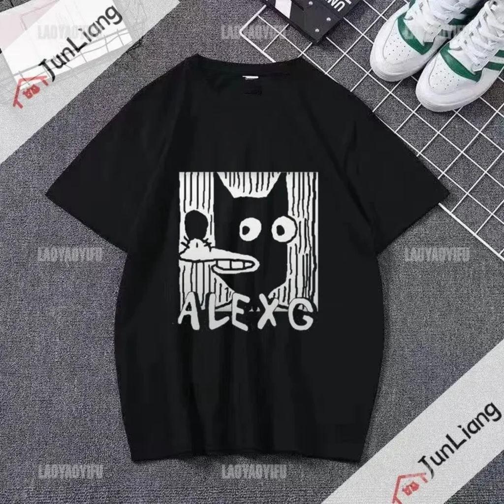 T-shirt Alex G Stampa Divertente Stile Moda Top Casual Gotico Maglietta Larga a Maniche Corte Girocollo Abbigliamento Donna Top Y2K