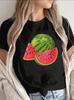 Unisexs Watermelon Graphic T Shirt Summer Casual Crew Neck Short Sleeve Tee