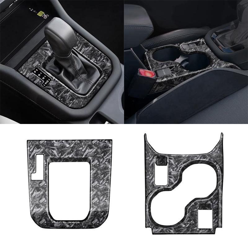 For Subaru Forester 2025 Abs 3d Partsbonfiber Center Conlose Gear Shift Panle Front Water Cup Holder Cover Interior