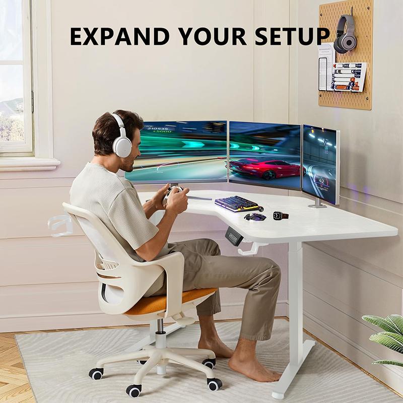 L-Shaped Corner Computer Desk Lifting Computer Desk Gaming Desk Writing Desk Black Lifting Table Suitable For Home Offices