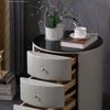 Modern bedroom bedside table simple light luxury floor-to-ceiling cabinet bedside cabinet storage locker round cabinet