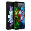 Gypsy Romani Roma Flag Z Flip 4 Phone Case For Samsung Z Flip 3 5G Black Hard Shell Galaxy ZFlip3 ZFlip5 Cover Folding Luxury