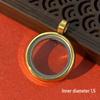 Tibetan Thangka Gold Necklace: Non-fading, Waterproof GAU Box Pendant, Multi-size Options