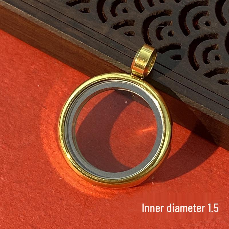 Tibetan Thangka Gold Necklace: Non-fading, Waterproof GAU Box Pendant, Multi-size Options