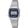 Casio LA670WA-2 Women's Digital Watch Silver Navy Design Overseas Model