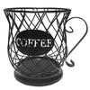 Organizér na kávové kapsle Vintage styl odolný proti korozi dutý s rukojetí Košík na ovoce Stolní organizér