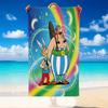 Schnelltrocknendes Strandtuch mit Asterix & Obelix Muster, Leichtes saugfähiges Handtuch für Pool Strand Urlaubsgebrauch