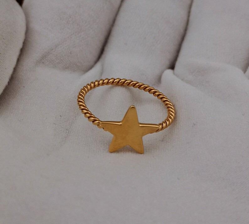 Solid 925 Sterling Silver Ring, Handmade Ring, Designer Ring, Unique Gift, Star Ring, Silver Charm Jewelry